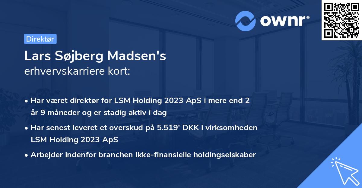 Lars Søjberg Madsen's erhvervskarriere kort