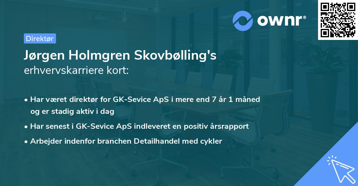 Jørgen Holmgren Skovbølling's erhvervskarriere kort