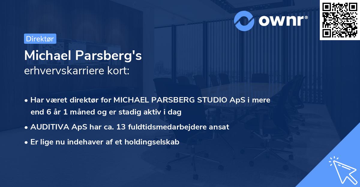 Michael Parsberg's erhvervskarriere kort