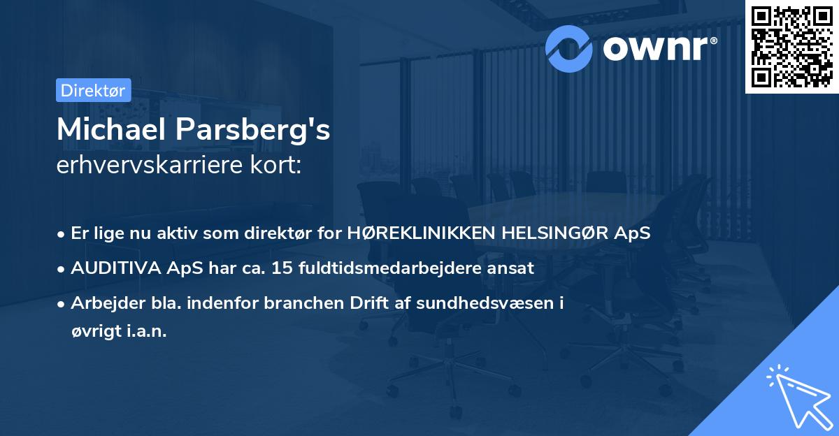 Michael Parsberg's erhvervskarriere kort