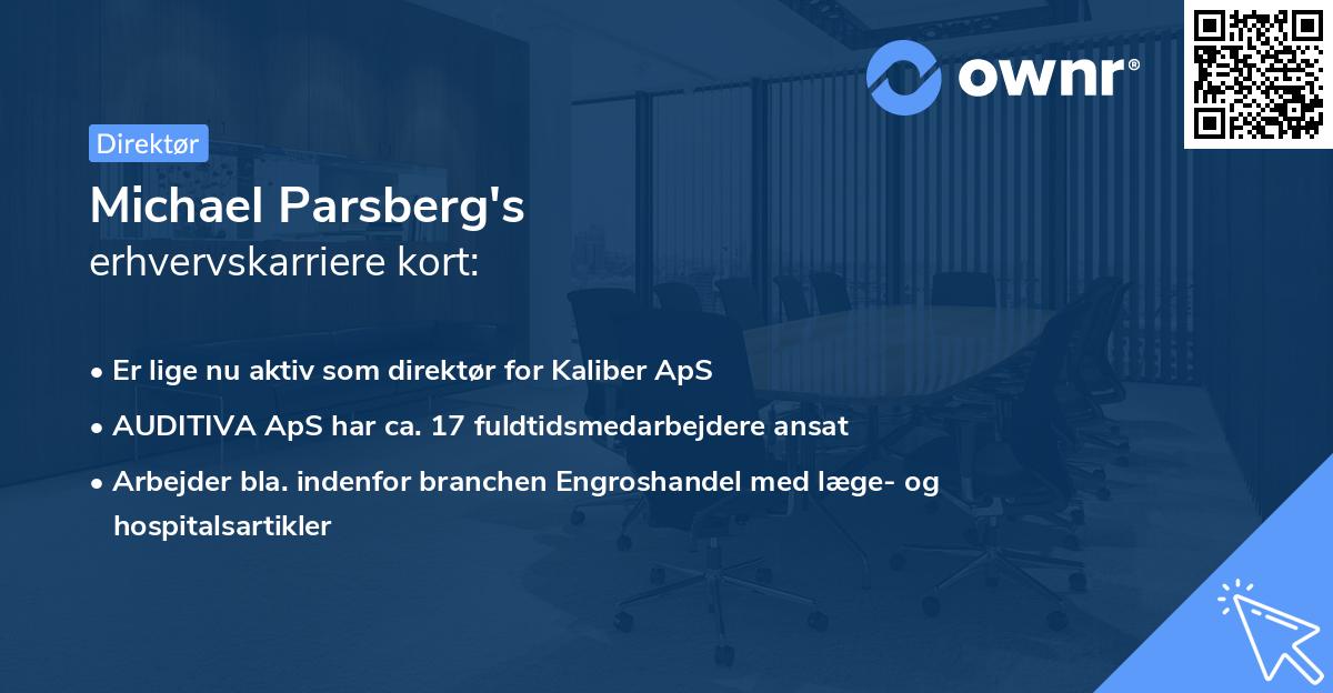 Michael Parsberg's erhvervskarriere kort