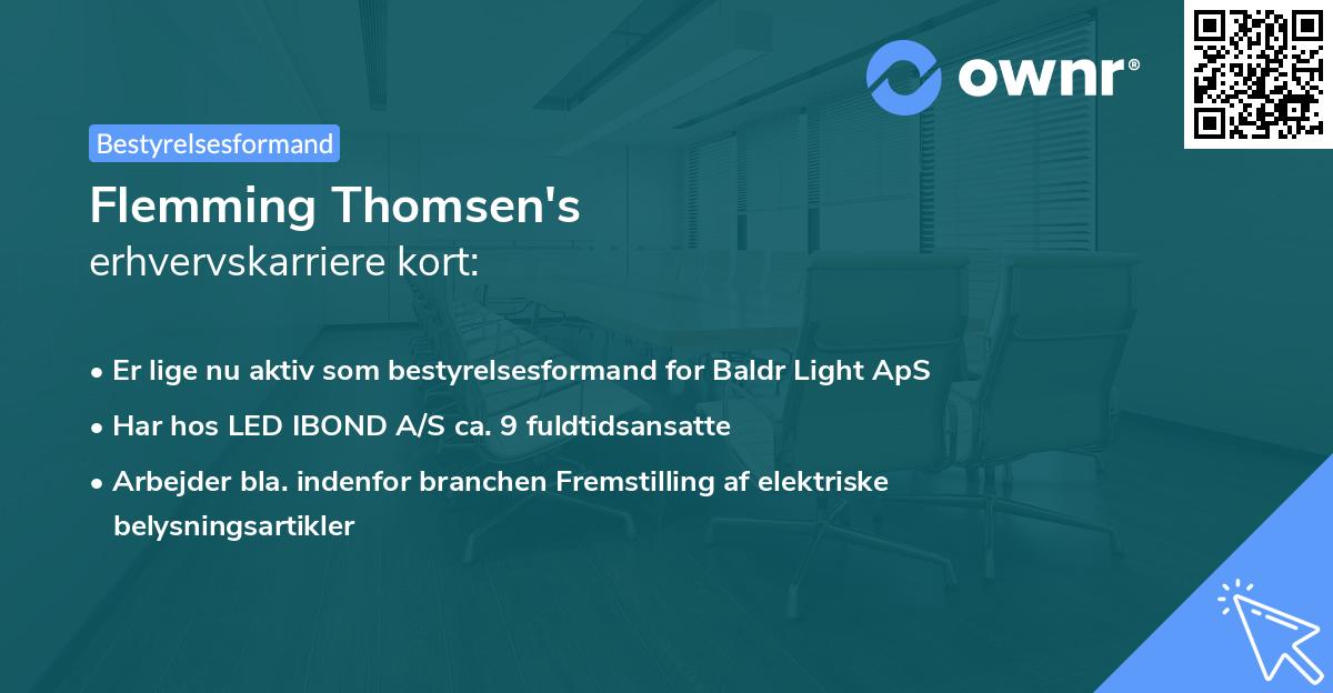 Flemming Thomsen's erhvervskarriere kort