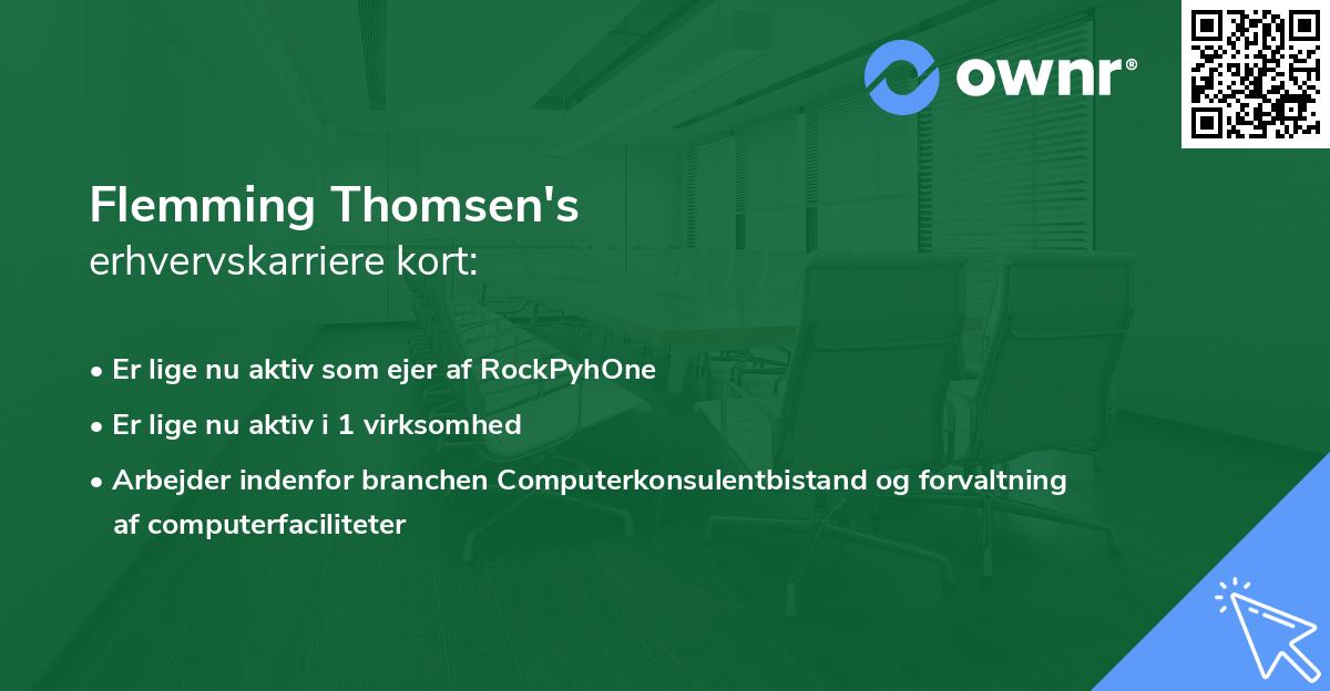 Flemming Thomsen's erhvervskarriere kort