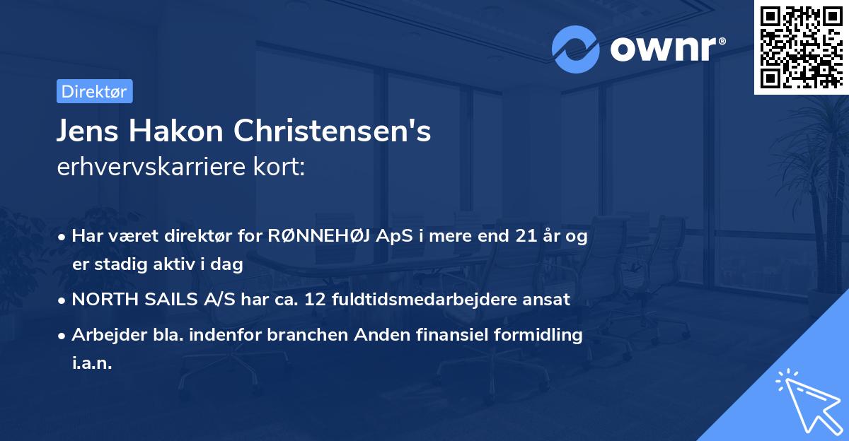 Jens Hakon Christensen's erhvervskarriere kort