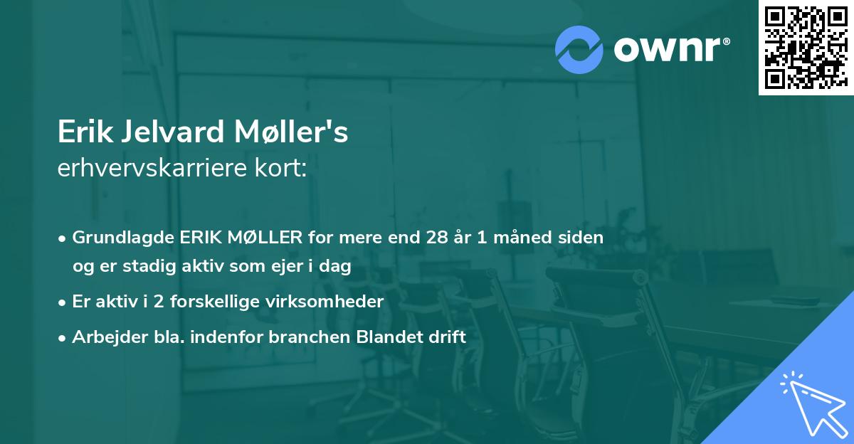 Erik Jelvard Møller's erhvervskarriere kort