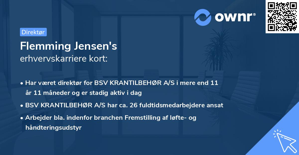 Flemming Jensen's erhvervskarriere kort