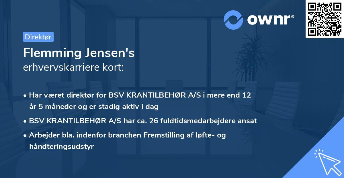 Flemming Jensen's erhvervskarriere kort