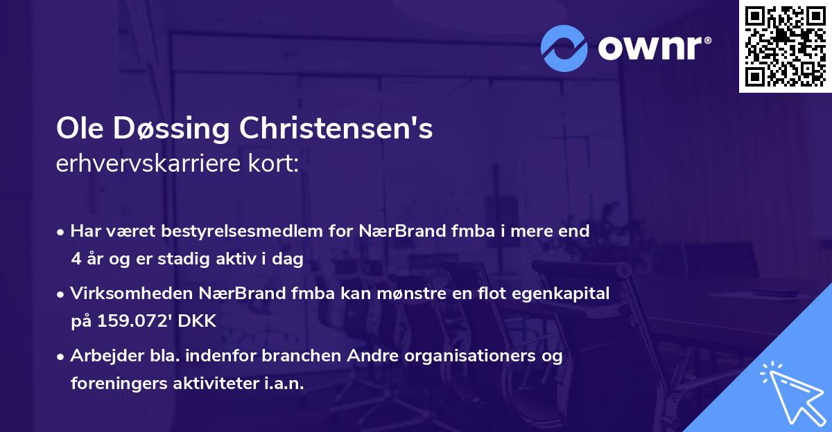 Ole Døssing Christensen's erhvervskarriere kort