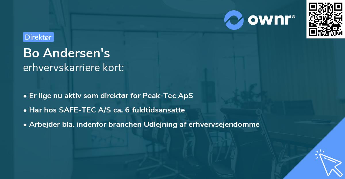Bo Andersen's erhvervskarriere kort