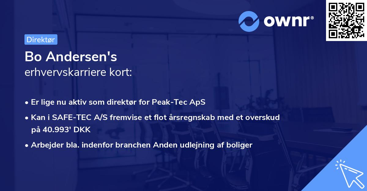 Bo Andersen's erhvervskarriere kort
