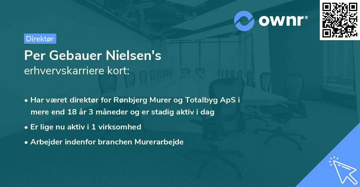 Per Gebauer Nielsen's erhvervskarriere kort