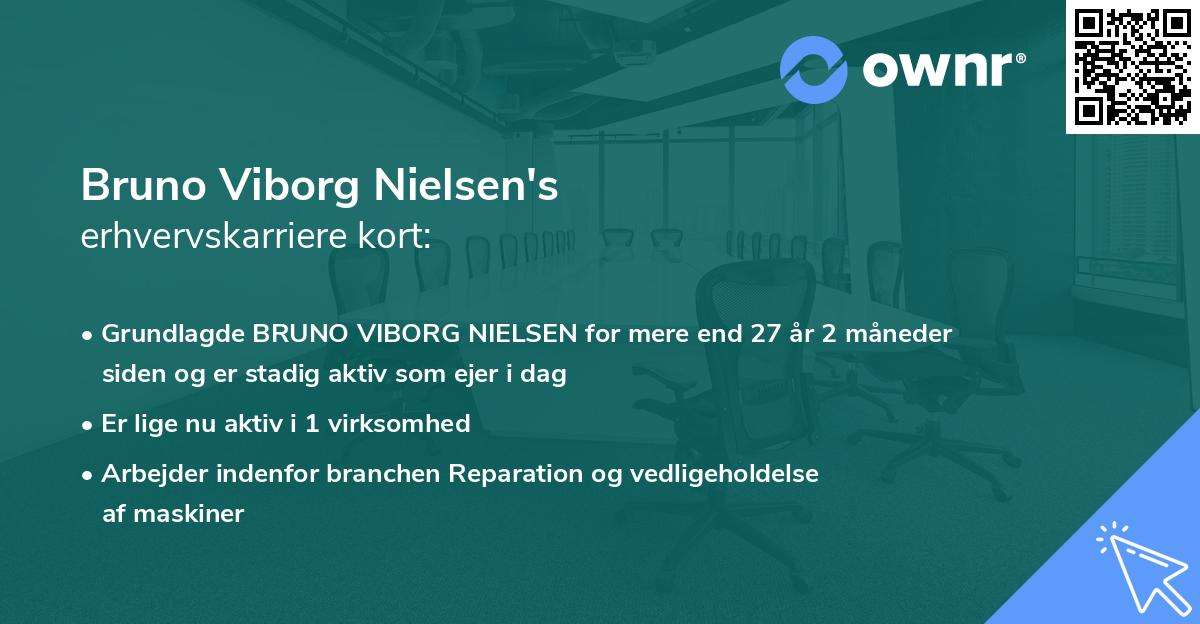 Bruno Viborg Nielsen's erhvervskarriere kort