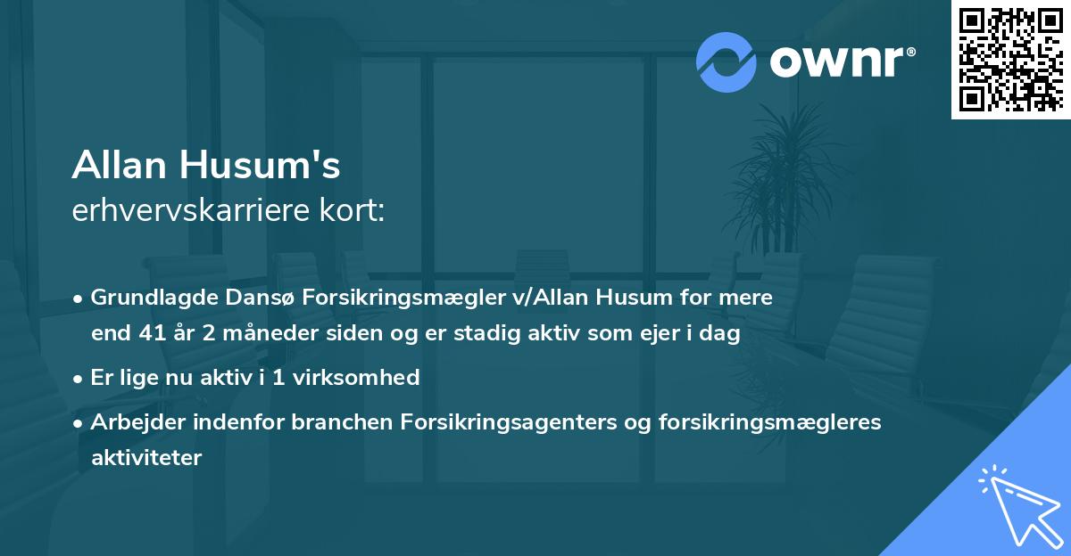 Allan Husum's erhvervskarriere kort