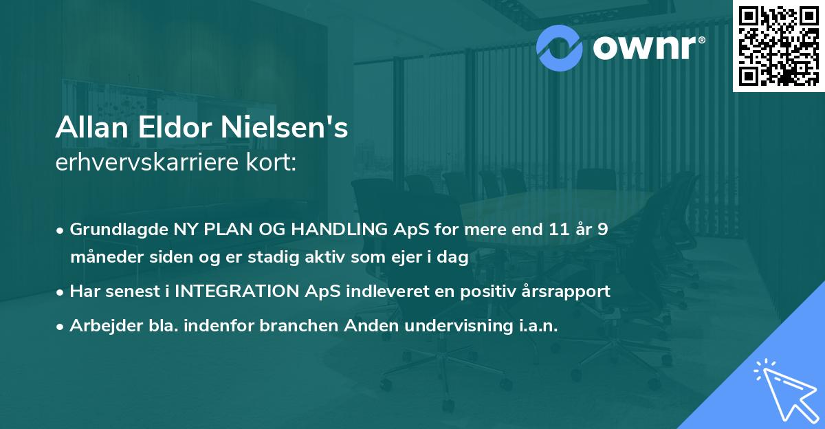 Allan Eldor Nielsen's erhvervskarriere kort