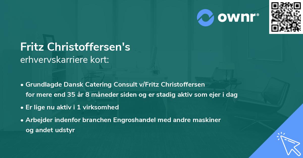 Fritz Christoffersen's erhvervskarriere kort