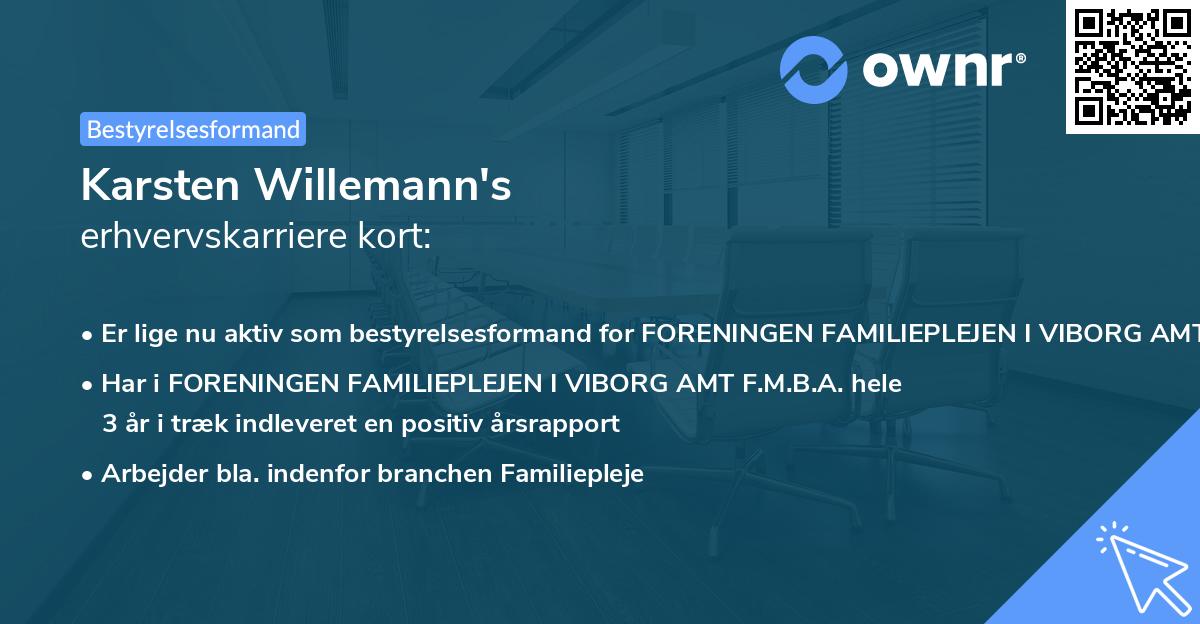 Karsten Willemann's erhvervskarriere kort