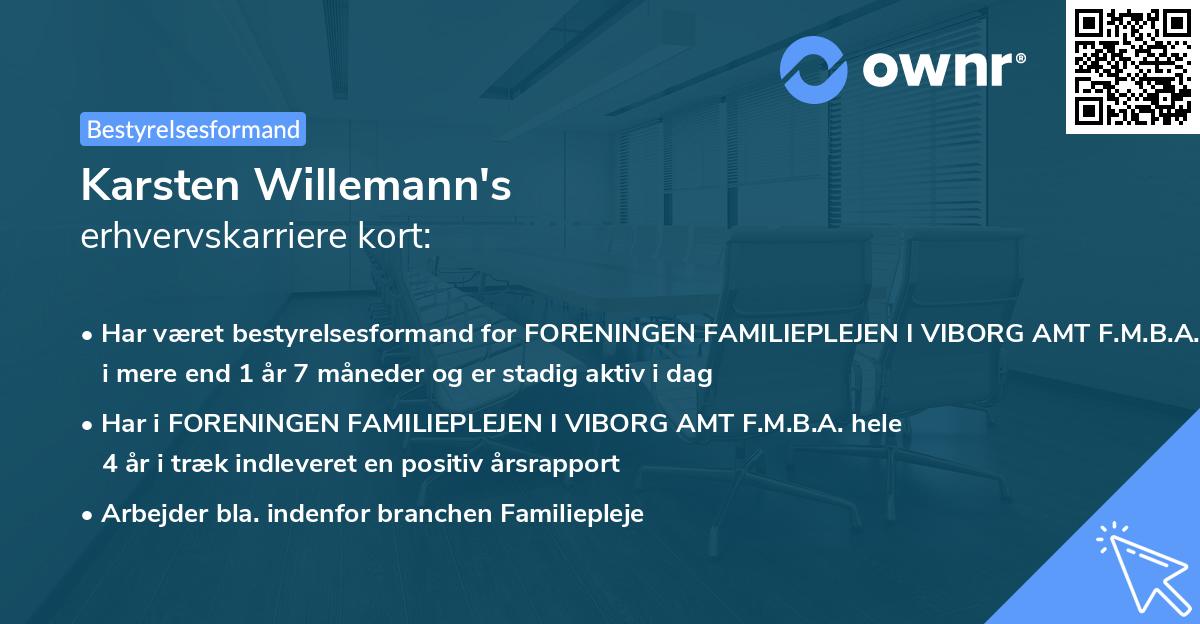 Karsten Willemann's erhvervskarriere kort