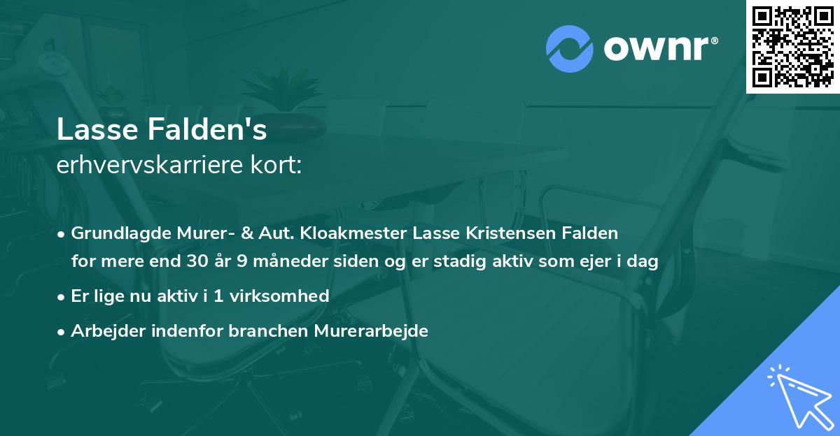 Lasse Falden's erhvervskarriere kort