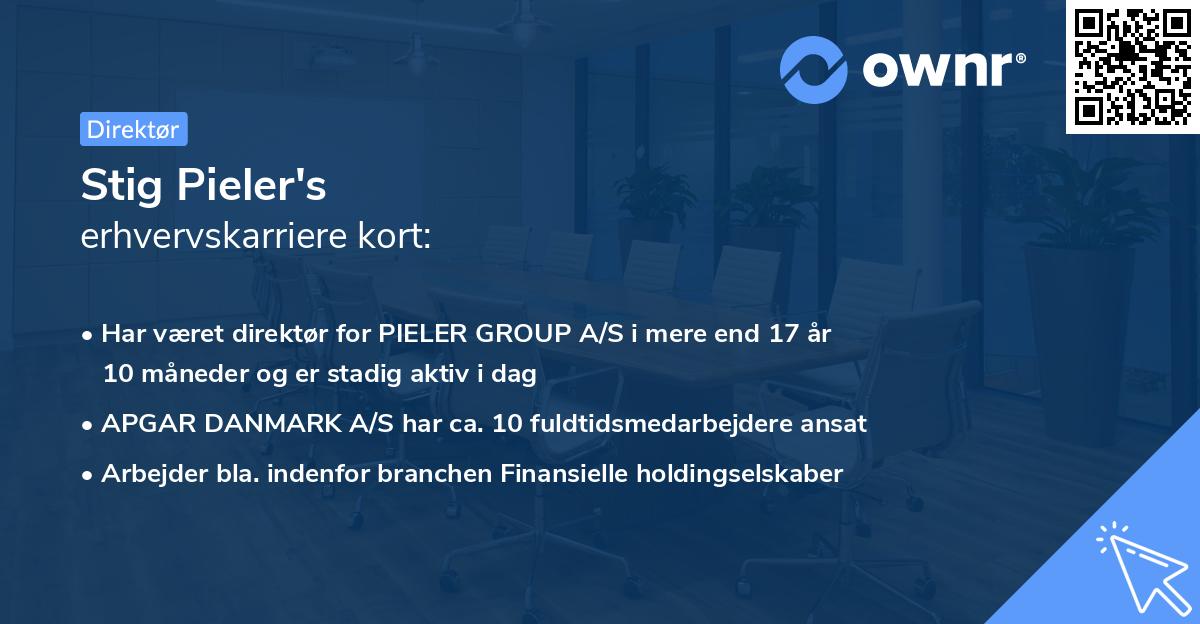 Stig Pieler's erhvervskarriere kort
