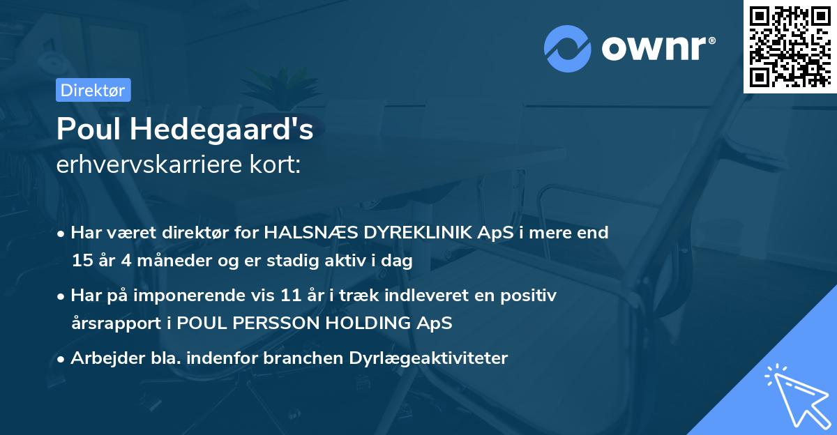 Poul Hedegaard's erhvervskarriere kort
