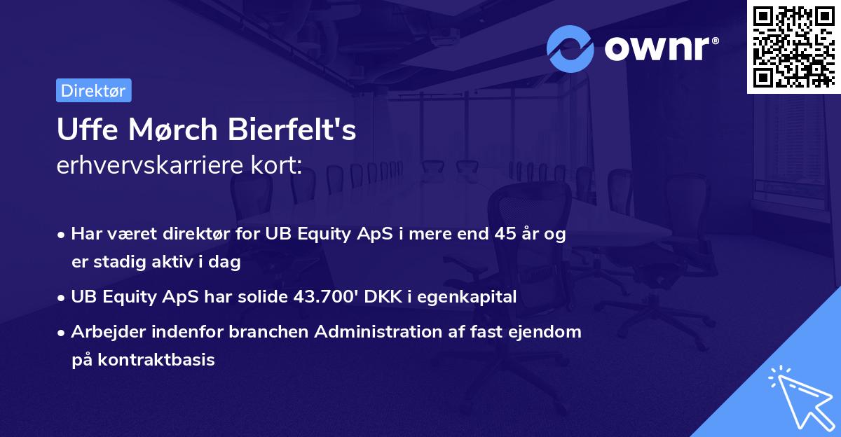 Uffe Mørch Bierfelt's erhvervskarriere kort