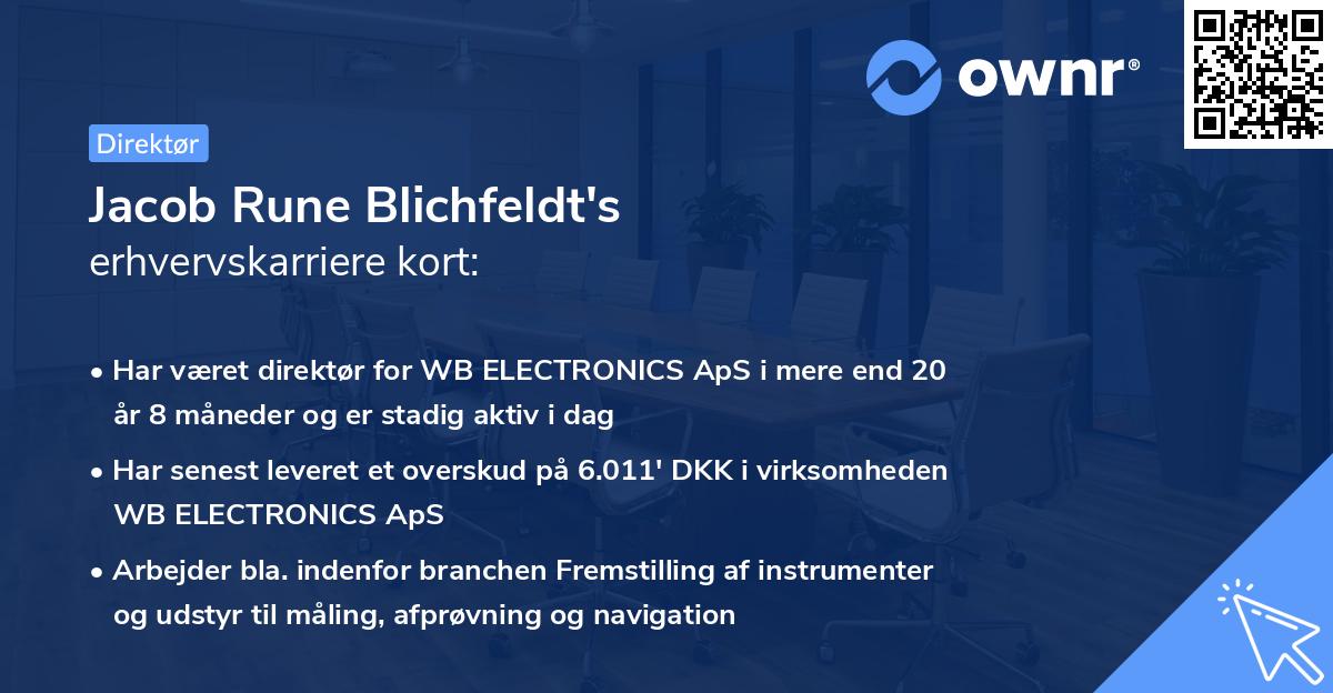 Jacob Rune Blichfeldt's erhvervskarriere kort