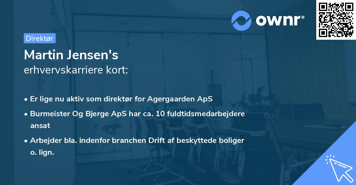Martin Jensen's erhvervskarriere kort
