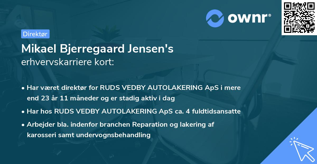 Mikael Bjerregaard Jensen's erhvervskarriere kort