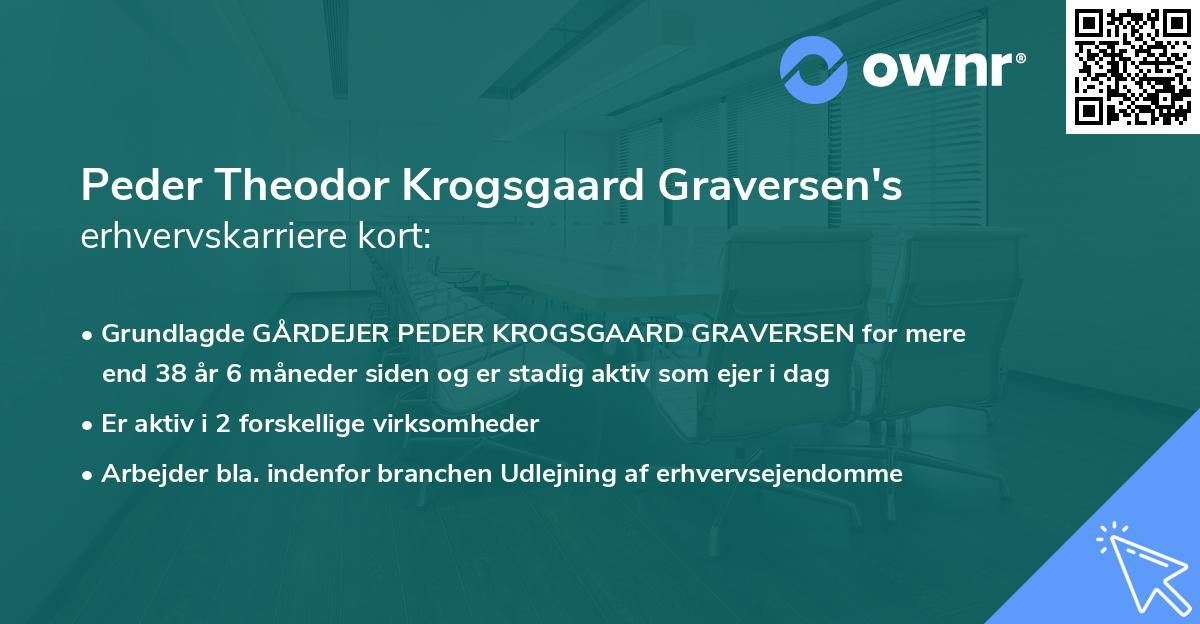 Peder Theodor Krogsgaard Graversen's erhvervskarriere kort