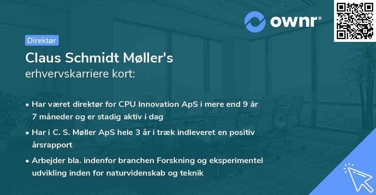 Claus Schmidt Møller's erhvervskarriere kort