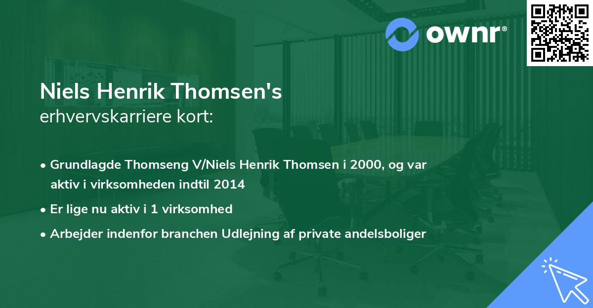 Niels Henrik Thomsen's erhvervskarriere kort
