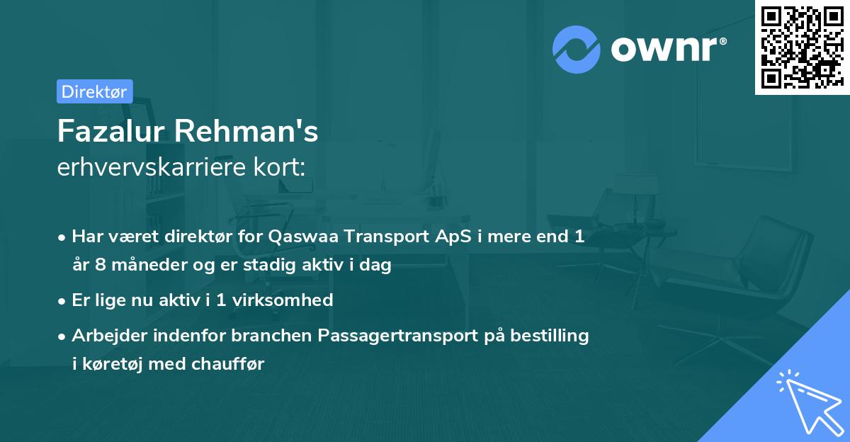 Fazalur Rehman's erhvervskarriere kort