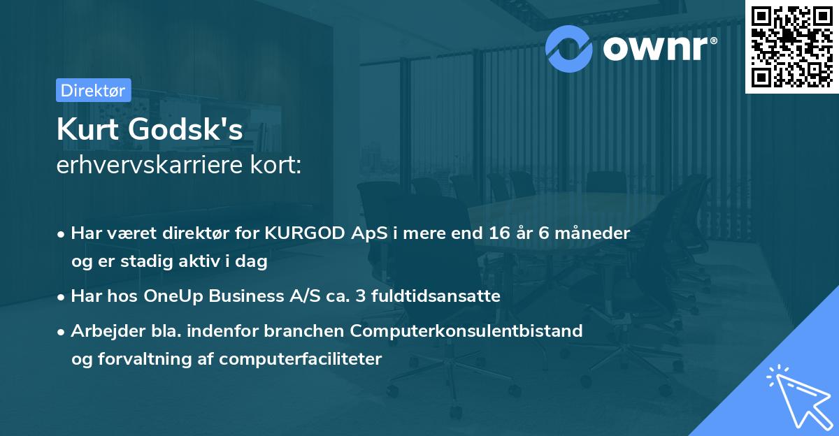 Kurt Godsk's erhvervskarriere kort