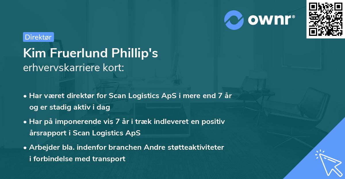 Kim Fruerlund Phillip's erhvervskarriere kort