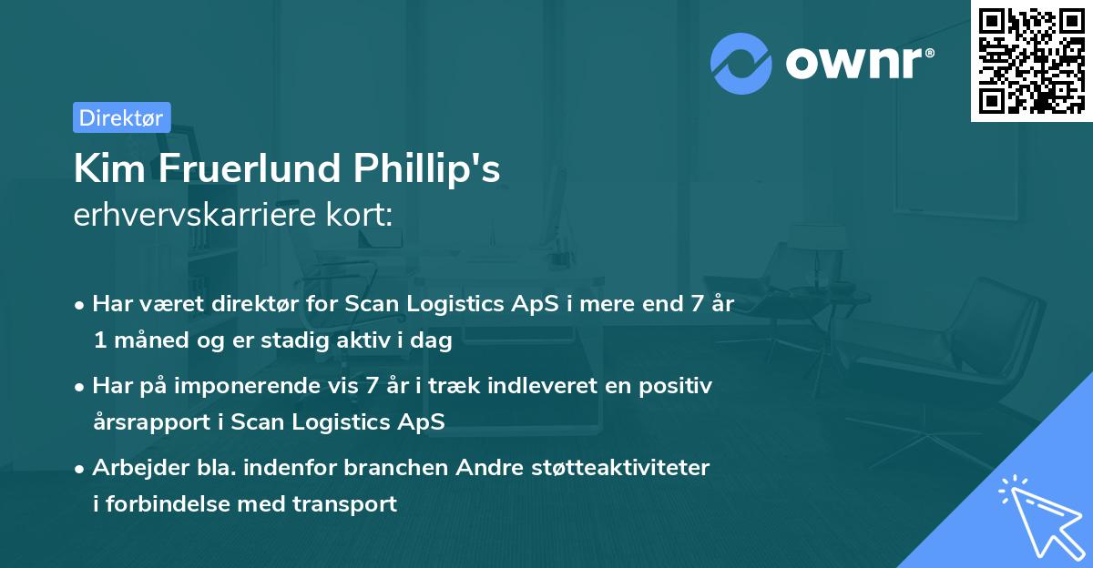 Kim Fruerlund Phillip's erhvervskarriere kort