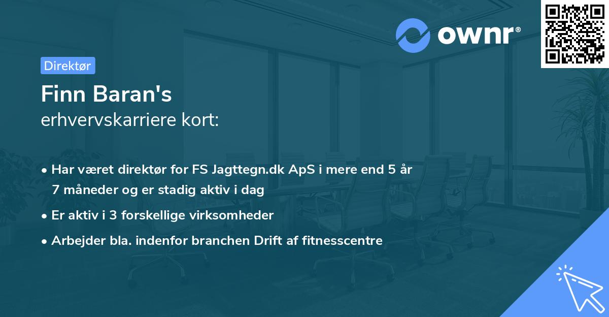 Finn Baran's erhvervskarriere kort