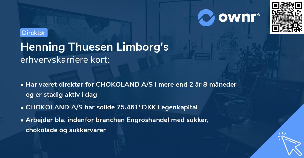 Henning Thuesen Limborg's erhvervskarriere kort