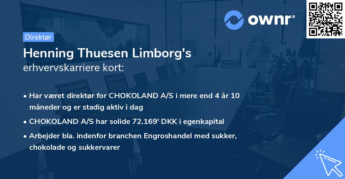 Henning Thuesen Limborg's erhvervskarriere kort