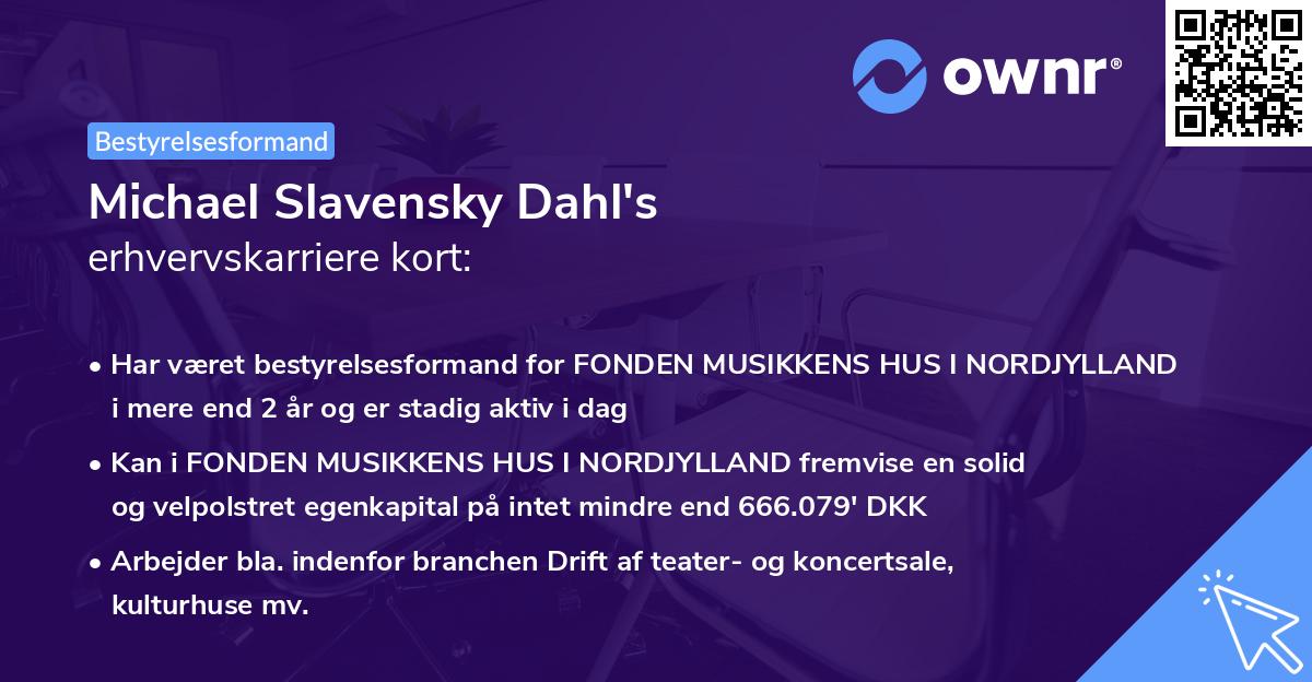 Michael Slavensky Dahl's erhvervskarriere kort