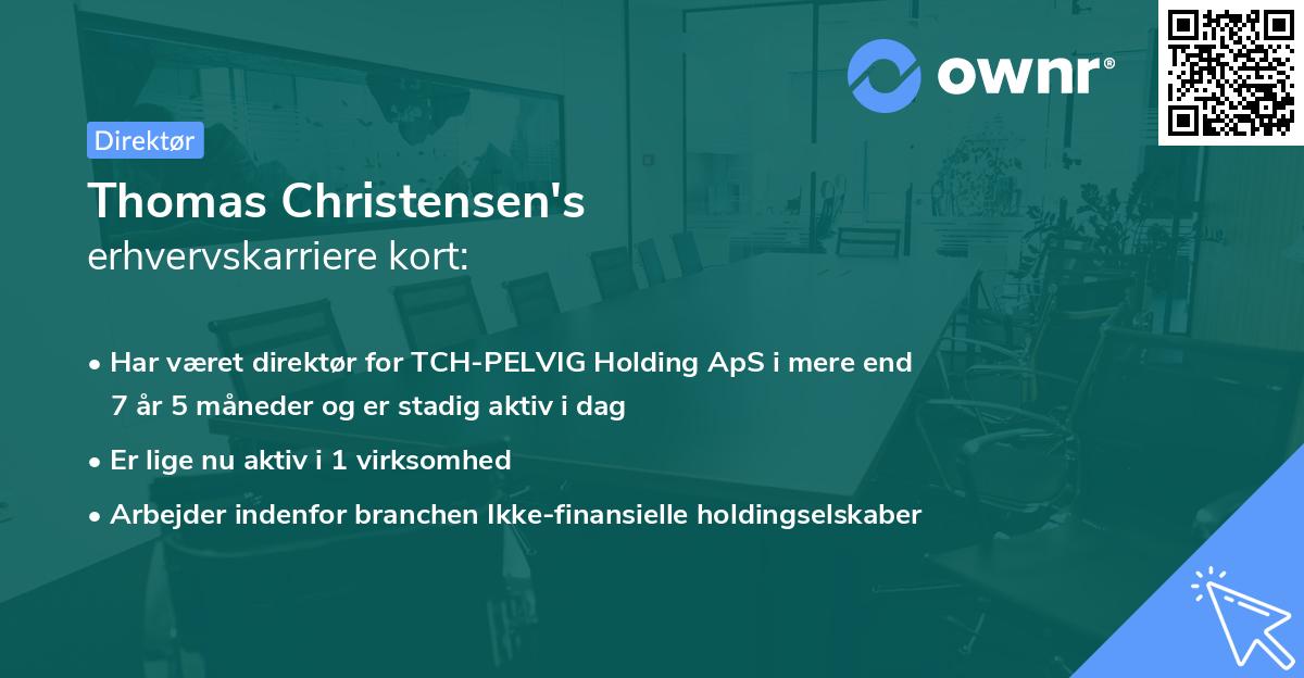 Thomas Christensen's erhvervskarriere kort
