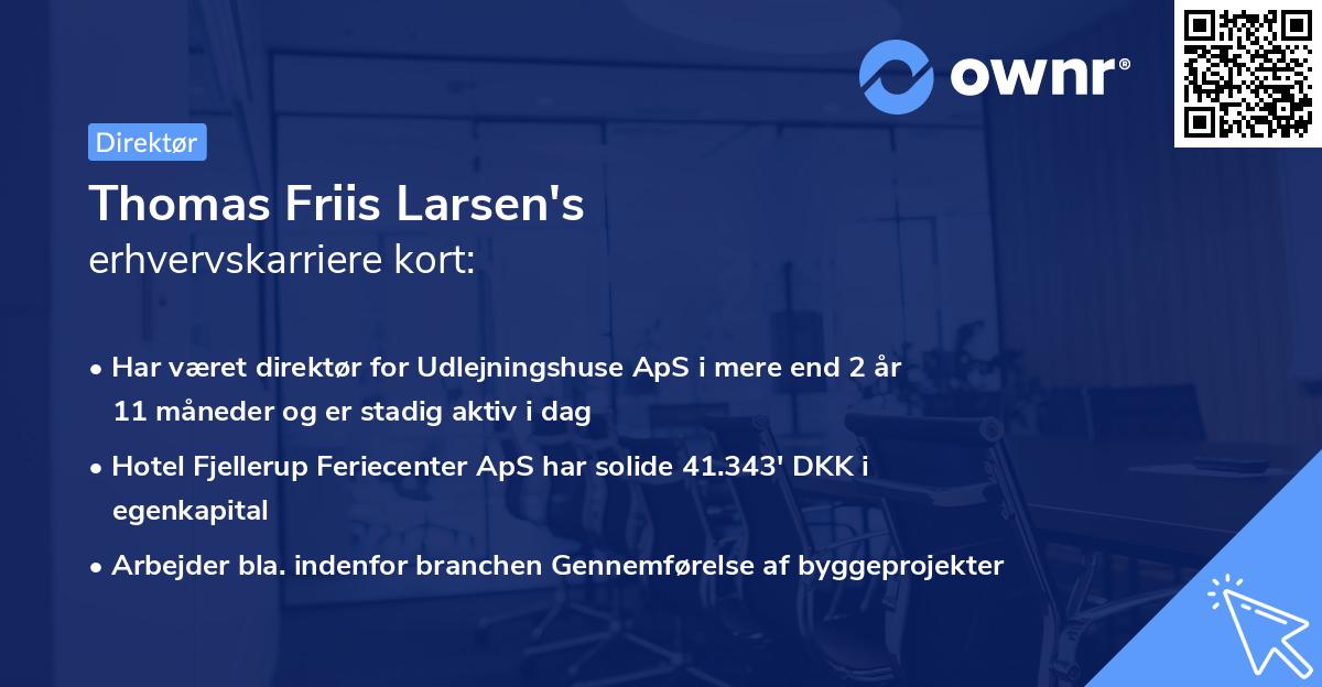 Thomas Friis Larsen's erhvervskarriere kort