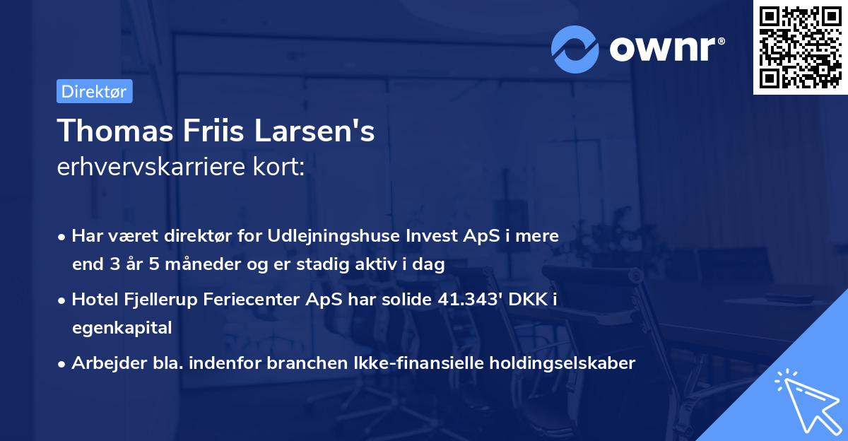Thomas Friis Larsen's erhvervskarriere kort