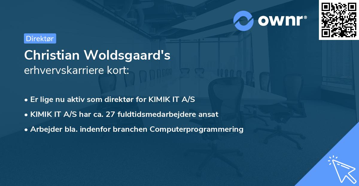 Christian Woldsgaard's erhvervskarriere kort