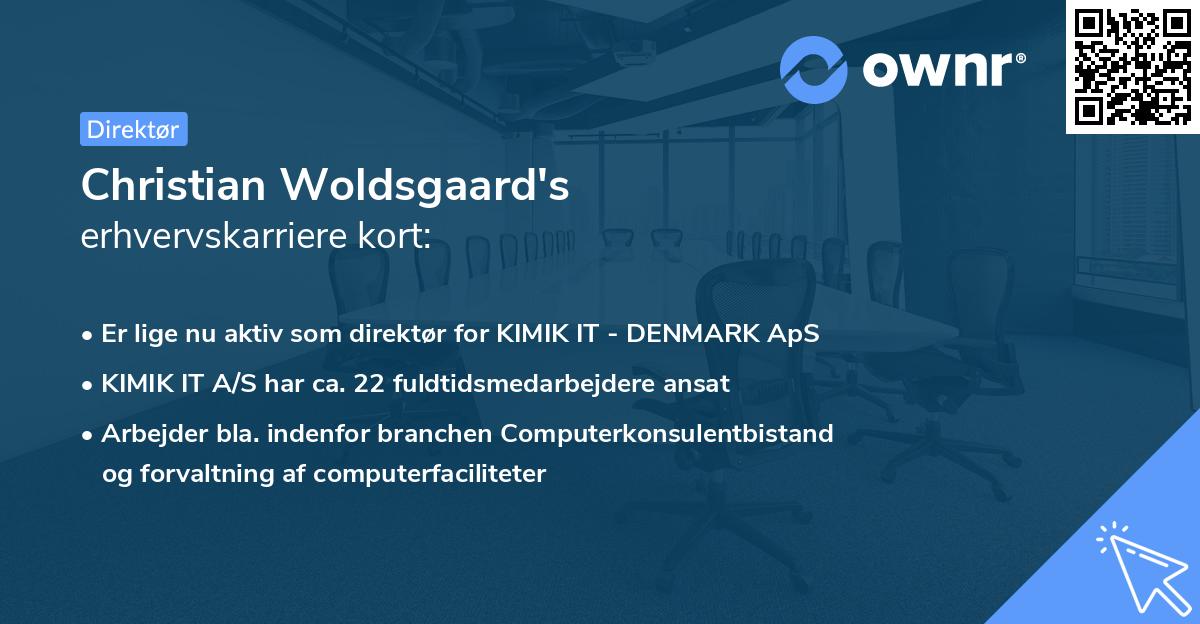 Christian Woldsgaard's erhvervskarriere kort