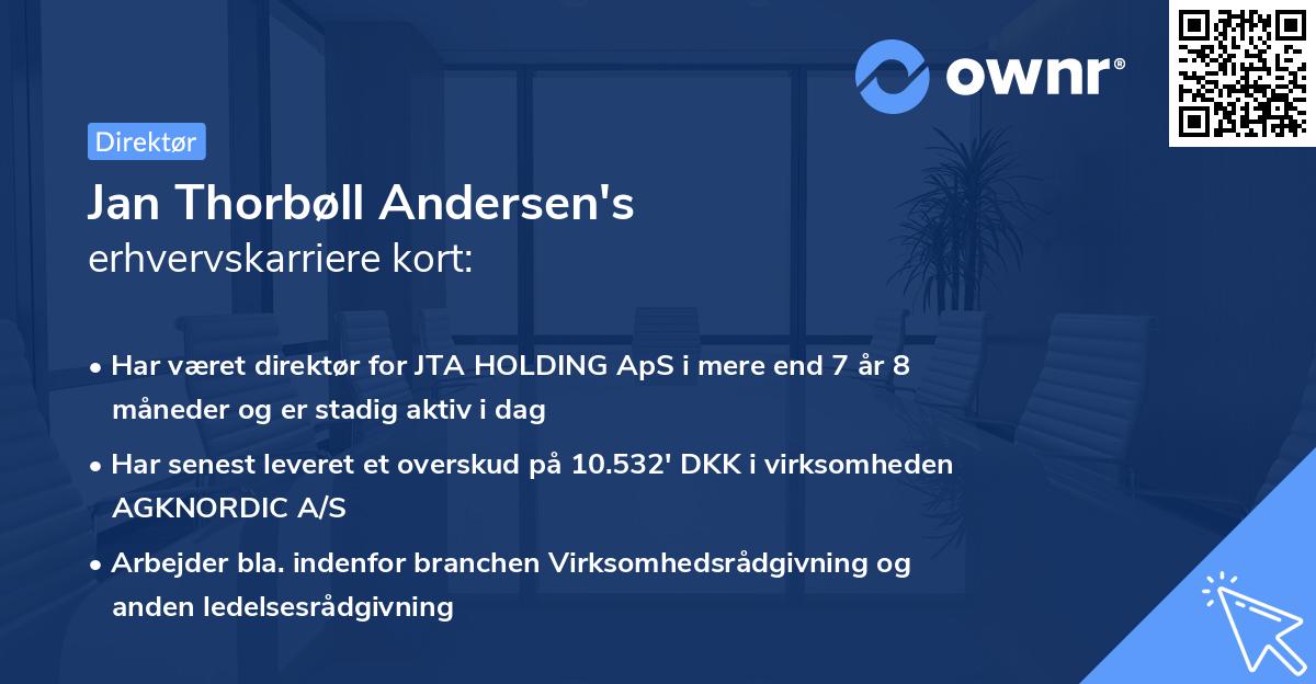 Jan Thorbøll Andersen's erhvervskarriere kort