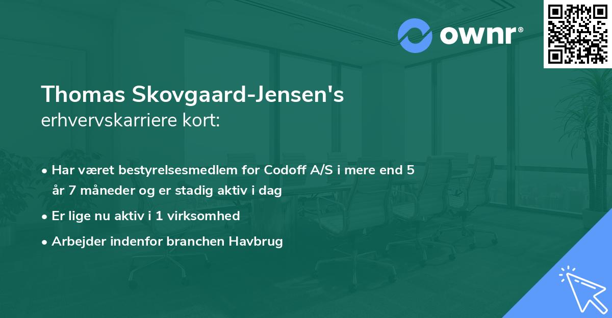 Thomas Skovgaard-Jensen's erhvervskarriere kort