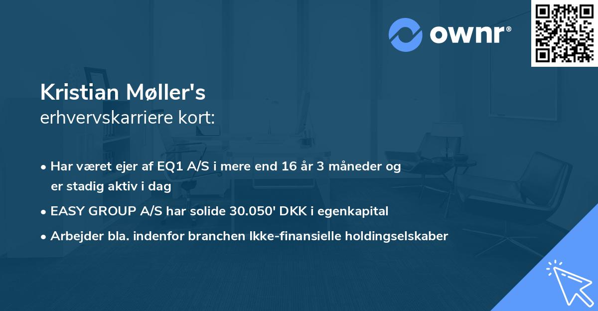 Kristian Møller's erhvervskarriere kort