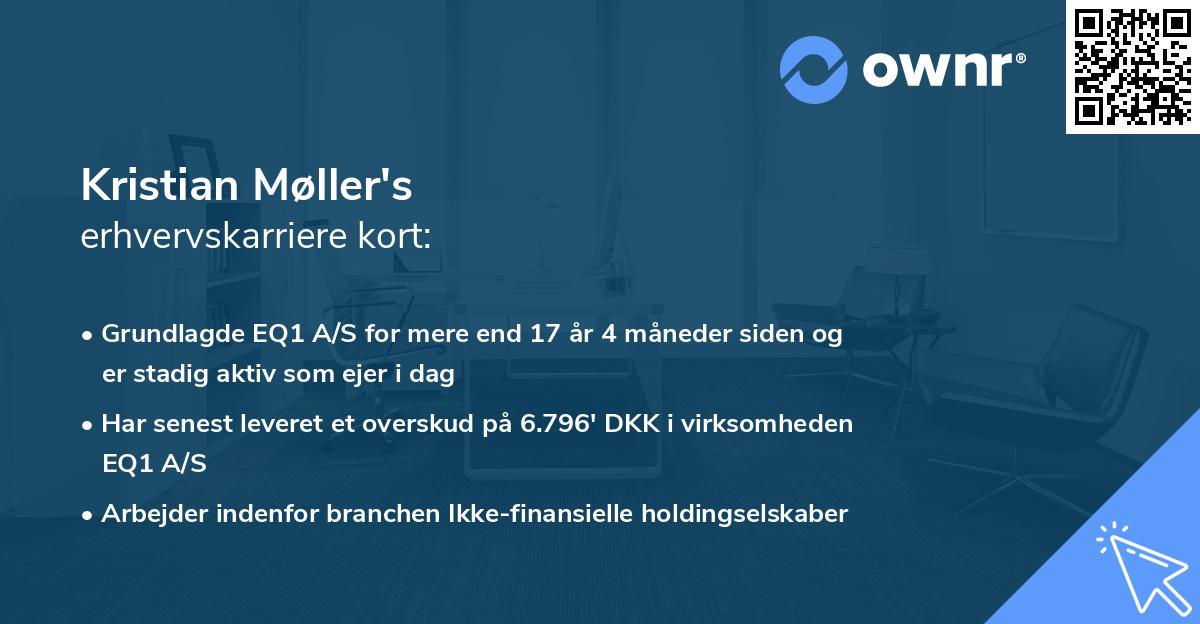 Kristian Møller's erhvervskarriere kort