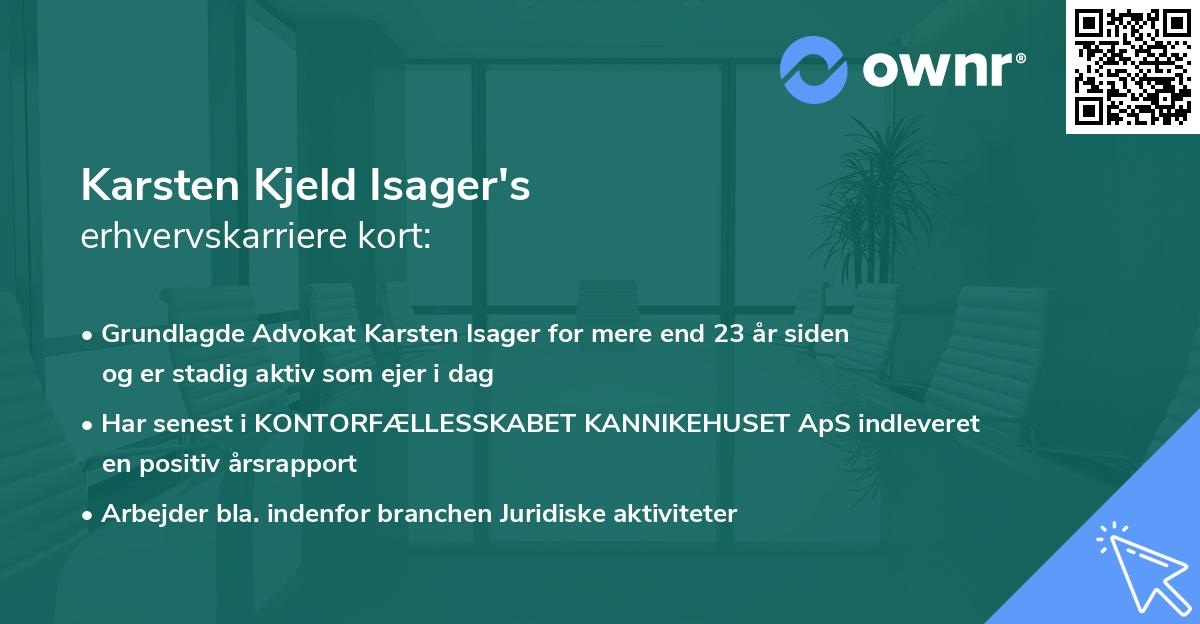 Karsten Kjeld Isager's erhvervskarriere kort