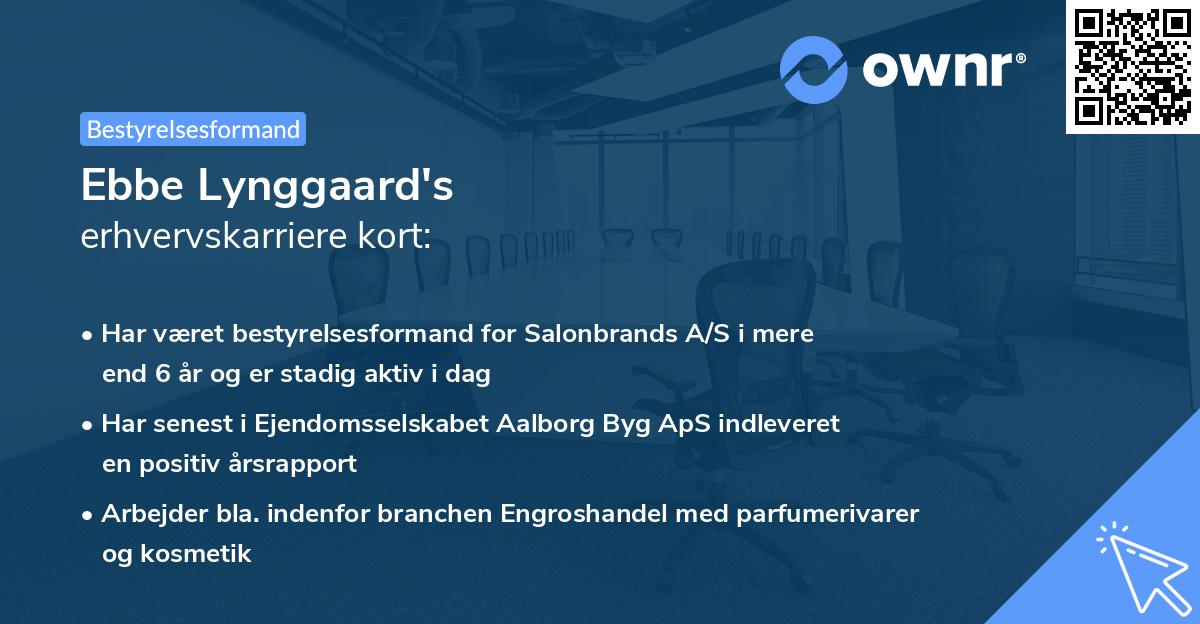 Ebbe Lynggaard's erhvervskarriere kort